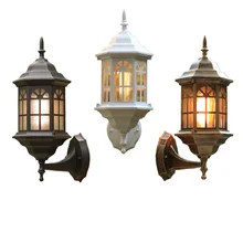 Европейский Стиль Современный наружный бра освещение Настенный светильник водонепроницаемый для led наружный не включает E27 лампу