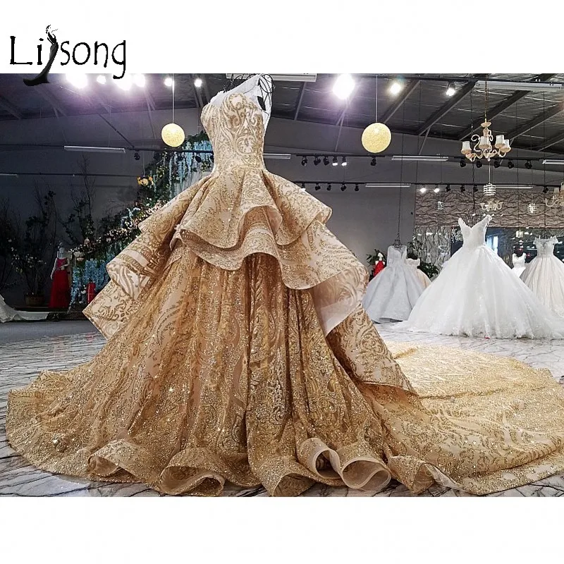 Aliexpress com Buy Golden Time Dubai  Wedding  Dresses  