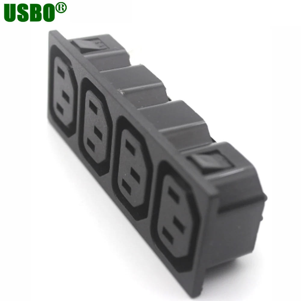 Wholesale ce 250v 10a IEC320 C13 C14 3 sprong AC PDU UPS 4way power