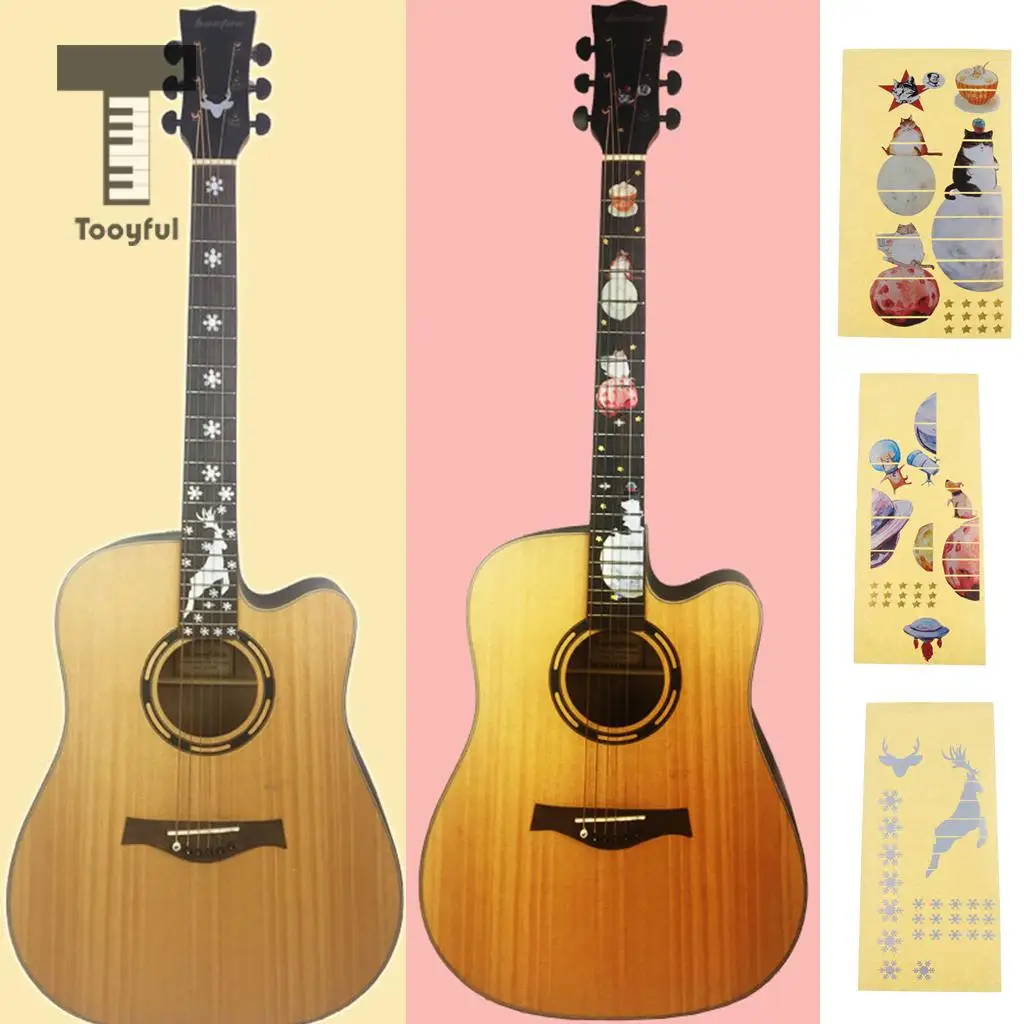 Tooyful Novelty DIY Guitars Fretboard Fingerboard Label Decals Sticker Musical Instrument Accessory