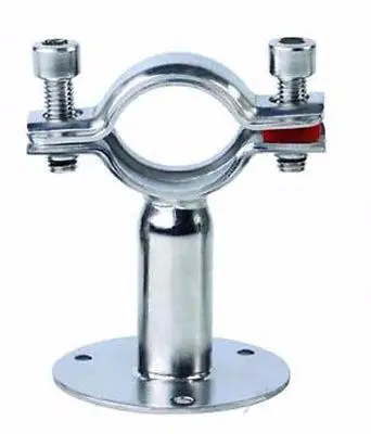 

38mm 1.5" Stainless Steel Pipe Clamp Clip Support bracket with base plate Pole Length 100mm