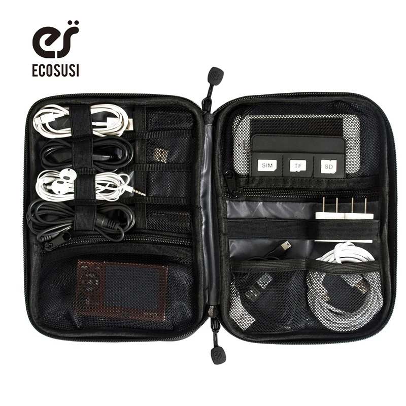 ECOSUSI Waterproof Travel Wire Bag Electronic Hard Drive SD Card USB