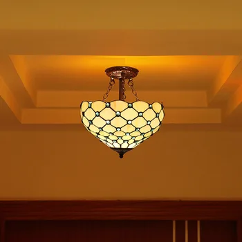 

Tiffany European Modern Simple xiao wo Aisle Terrace/Patio Hallway Creative Glass Fashion Ceiling fan diao deng