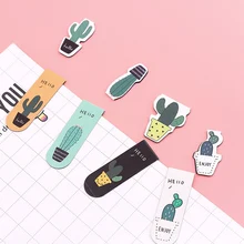 2 шт./компл. милые кактус магнитные закладки бумажные наклейки на холодильник школьные офисные канцелярские принадлежности подарок