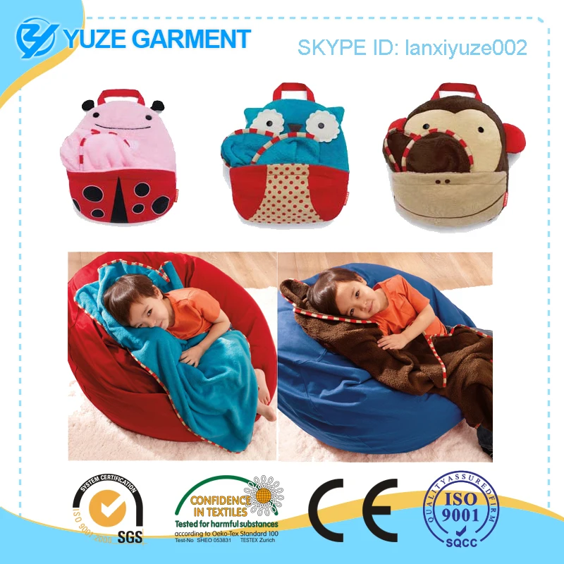 multiuse portable baby nap blanket folded as cute animal shaped pillow