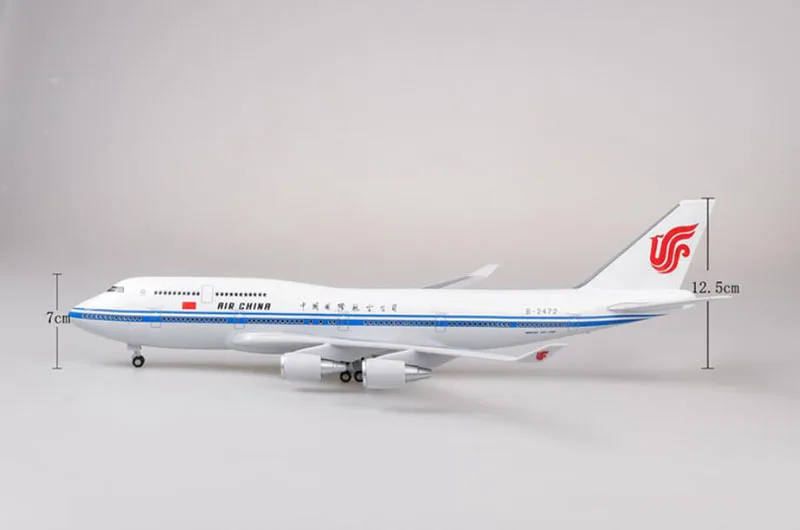 47 см 1/150 масштаб самолет Боинг B747 самолета Air China Airlines модель самолета W свет и литой колесный Пластик смолы плоскости