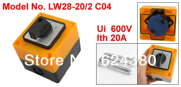 Универсальная поворотная камера LW28-20/2 C04 600V 20A Two 2 Postion комбинированная станция