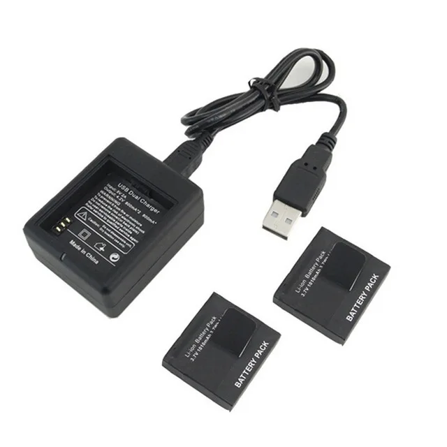 

For xiaomi Xiaoyi yi Action Camera Battery 2pcs + 1pcs Charger 3.7V 1010mAH Sport Batteries pack for Xiaoyi Camera Accessories