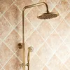 Shower Faucets Wall Mounted Thermostatic Shower Mixer Tap Antique Brass Dual Handle With Slide Bar Shower For Bathroom AST9507 ► Photo 3/6