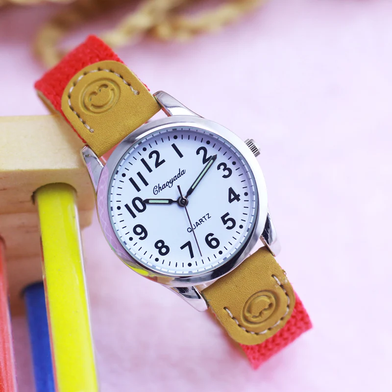 

2019 New Arrive Boys Girls Students Watches Children Kids Gift Beauty Quartz Wristwatch Fashion Leather Clock Relogio Relojes