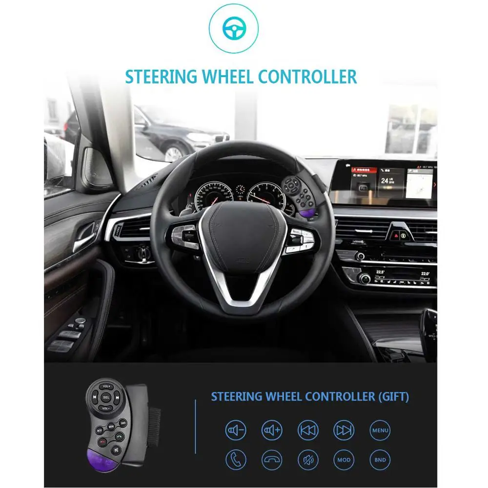 Автомагнитола SWM мультимедийный MP5 плеер с поддержкой Bluetooth Aux Tf U диска Типоразмер