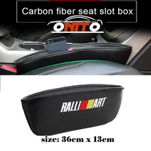 Для RALLIART логотип для Mitsubishi Lancer 10 9 EX Eclipse Galant автомобильное сиденье щелевой зазор карман сумка для хранения Органайзер для перчаток слот