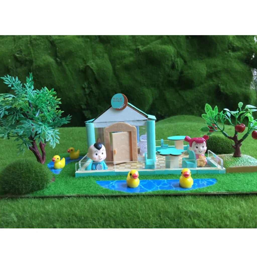 Handcrafts Miniature Project DIY Dolls House Garden Yard Building Model Toy Kids Play Fun & Learn Children Birthday Gift