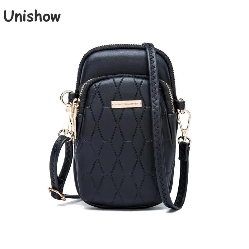 أزياء النساء الهاتف أكياس Crossbody مصغرة الإناث حقيبة كتف منقوشة بو الجلود محفظة للسيدات محفظة صغيرة المرأة حقيبة ساعي