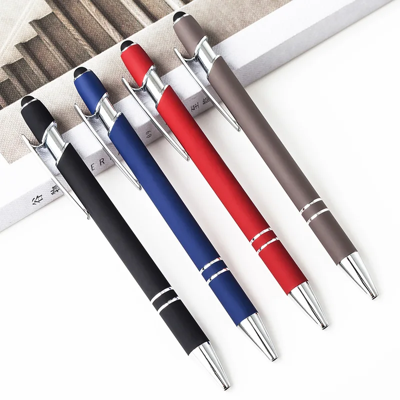 4Pcs/Lot New 2in1 Touch Screen Stylus Pen+Ballpoint Pen for Phone Tablet Smartphone Function Press Ballpoint Pens Radom Colors mirascreen ld36 wire hd streaming display tv stick micro usb type c for andriod smartphone sharing mirroring screen to tv hdtv