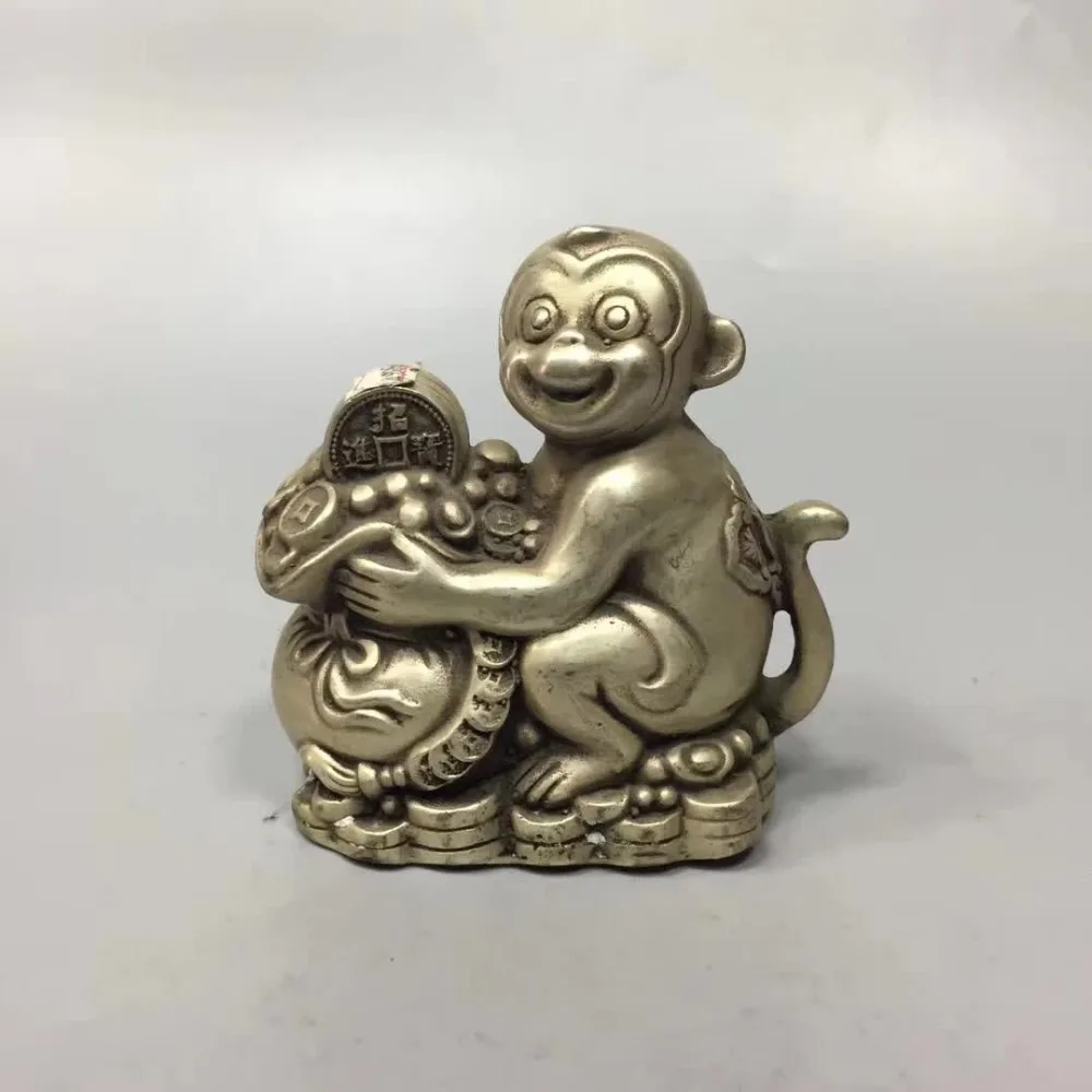 Good Fortune Chinese hand carved sculptures monkeyin Statues & Sculptures from Home & Garden on
