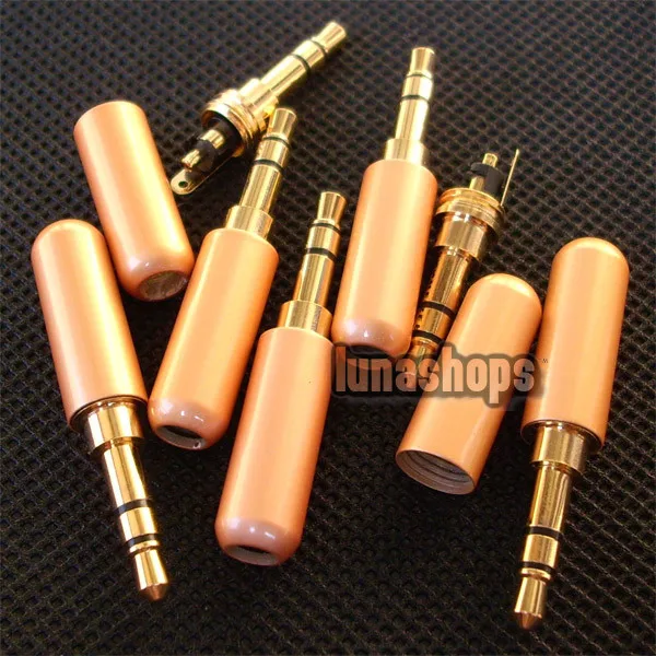 

LN002611 Golden 3.5mm Stereo 24k Gold Audio Plug soldering Adapter For Beyerdynamic Custom One Pro Plus Headphone