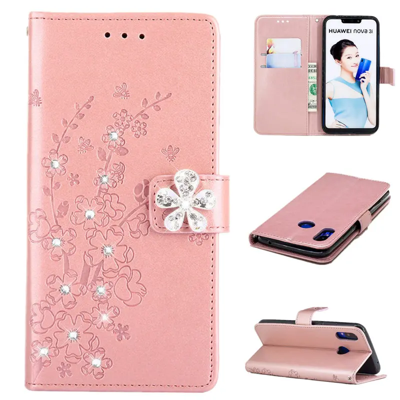 Nova 3i 3e 3 блестящий кожаный флип чехол для Huawei P9 P10 Mate 20 lite P20 Honor 8 9 P Smart Plus P40 E Pro Coque