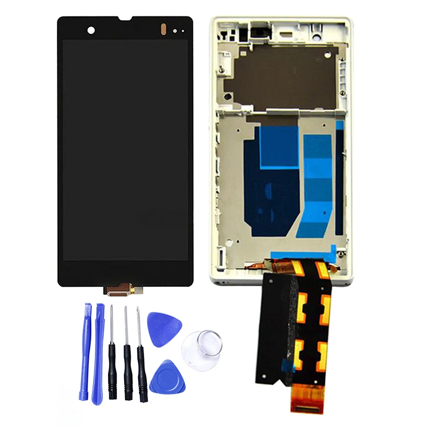 

For Sony Xperia Z L36h L36i C6606 C6603 C6602 C6601 LCD Display Touch Screen Digitizer Full Assembly Replacement Parts Black