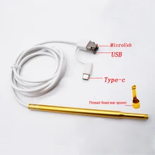 3 в 1 очиститель для ушей ложка отоскоп ушной инспекции инструмент для очистки эндоскопа камера для Android телефона ПК Горячая Mdf