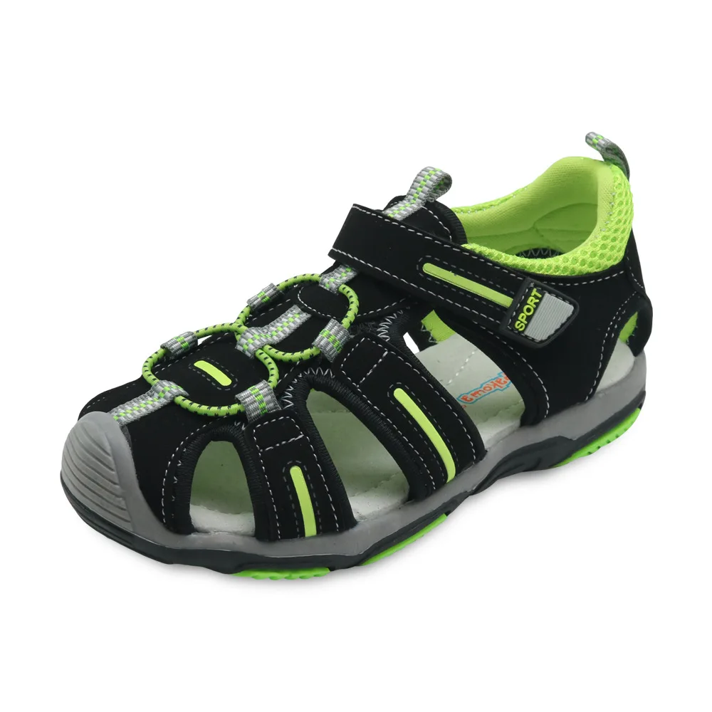 Fashion Children Footwear Hook & Loop Rubber Flat Heels Boy Casual Shoes Closed Toe Toddler Boys