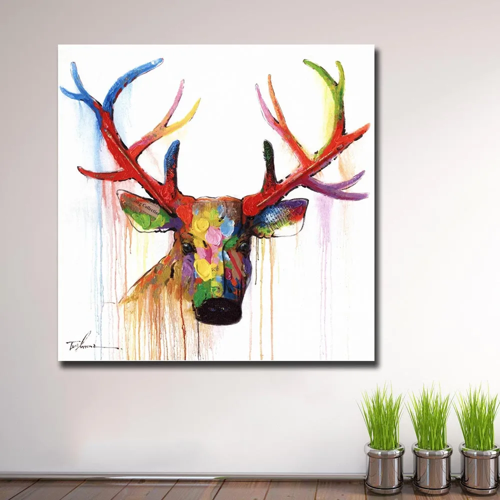 Deer-Head-Animal-Art-Canvas-Print-Wall-Art 3