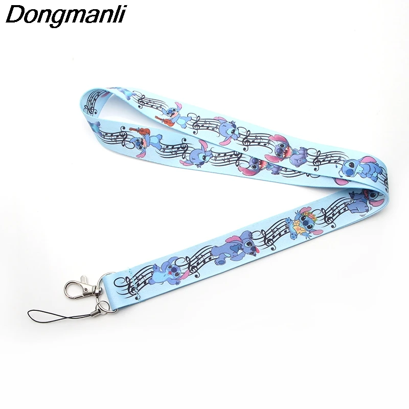 P2819 Dongmanli Alien Cute Stich бейдж со шнурком ID Lanyards/веревка для мобильного телефона/Key нашейные ремешки брелок для ключей