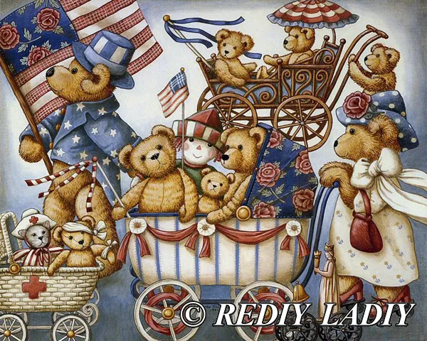 Rediy ladiy Алмазная мозаика медведь мультфильм Тедди алмазная живопись наборы для вышивки крестом Алмазная вышивка узоры Стразы искусство - Цвет: RF85170