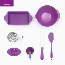 7 шт. набор для выпечки набор в кухня включает буханку кастрюли сито яичный сепаратор мерные ложки чашки шпатель лопатка для глазирования