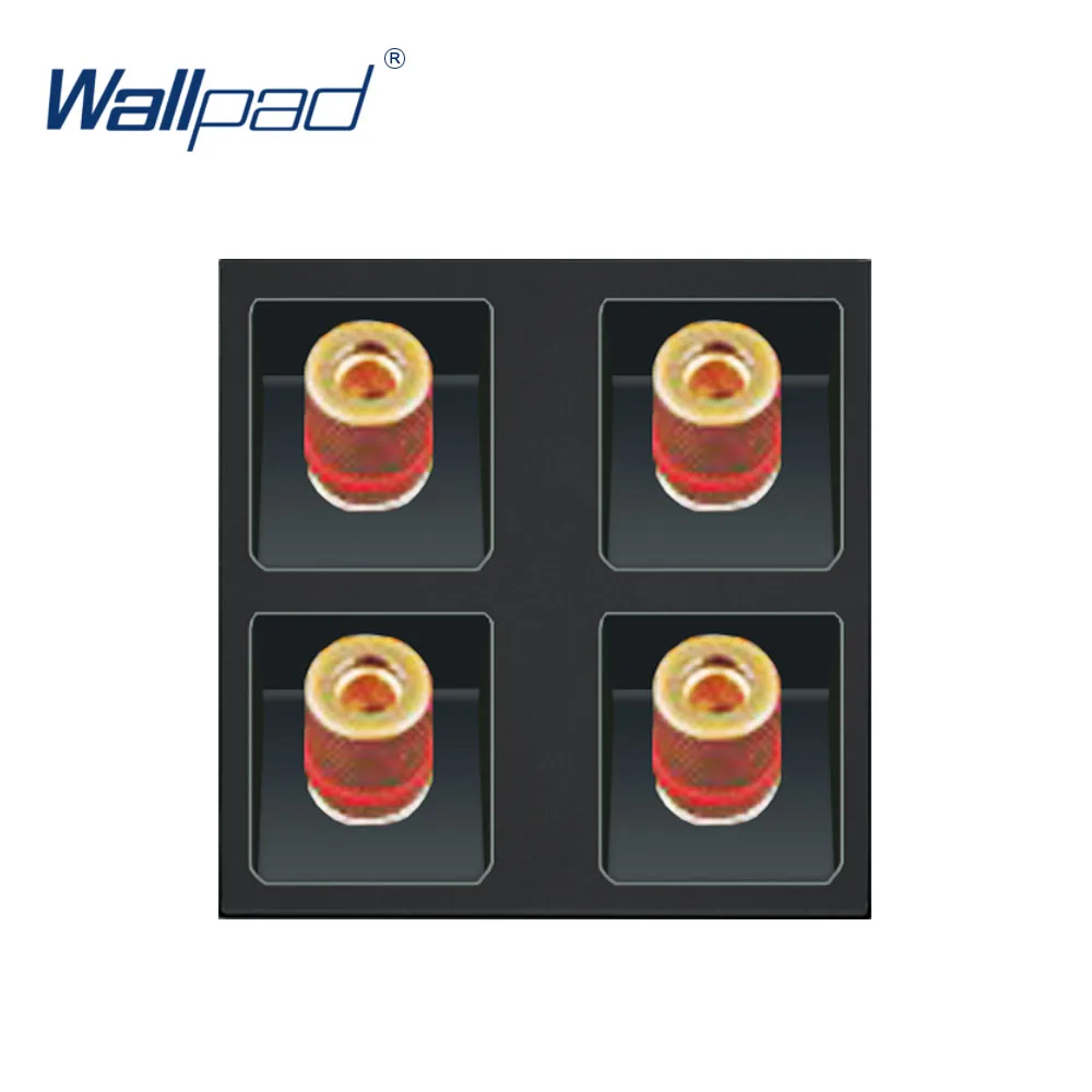 

Wallpad Luxury 4 Pin Audio Socket Outlet Function Key For Wall White And Black Plastic Module Only