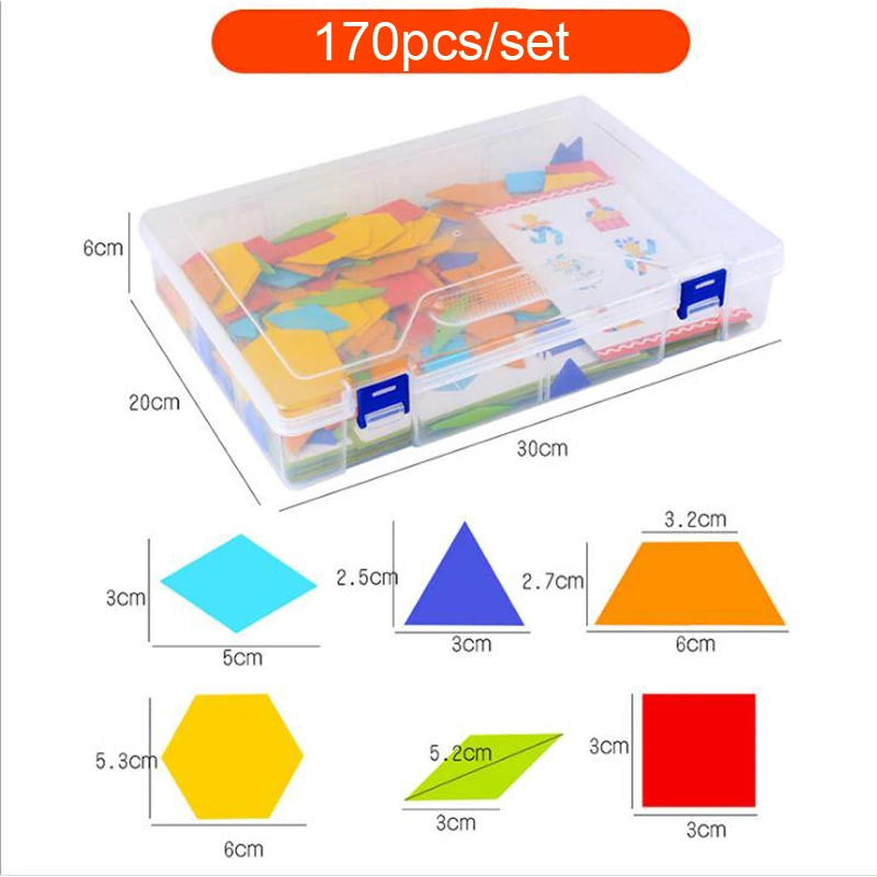 DOLLRYGA DIY Wooden Blocks Toys 170pcs Wooden Rainbow Educational Toys For Children Constructor Learning Tools New Baby Toys  