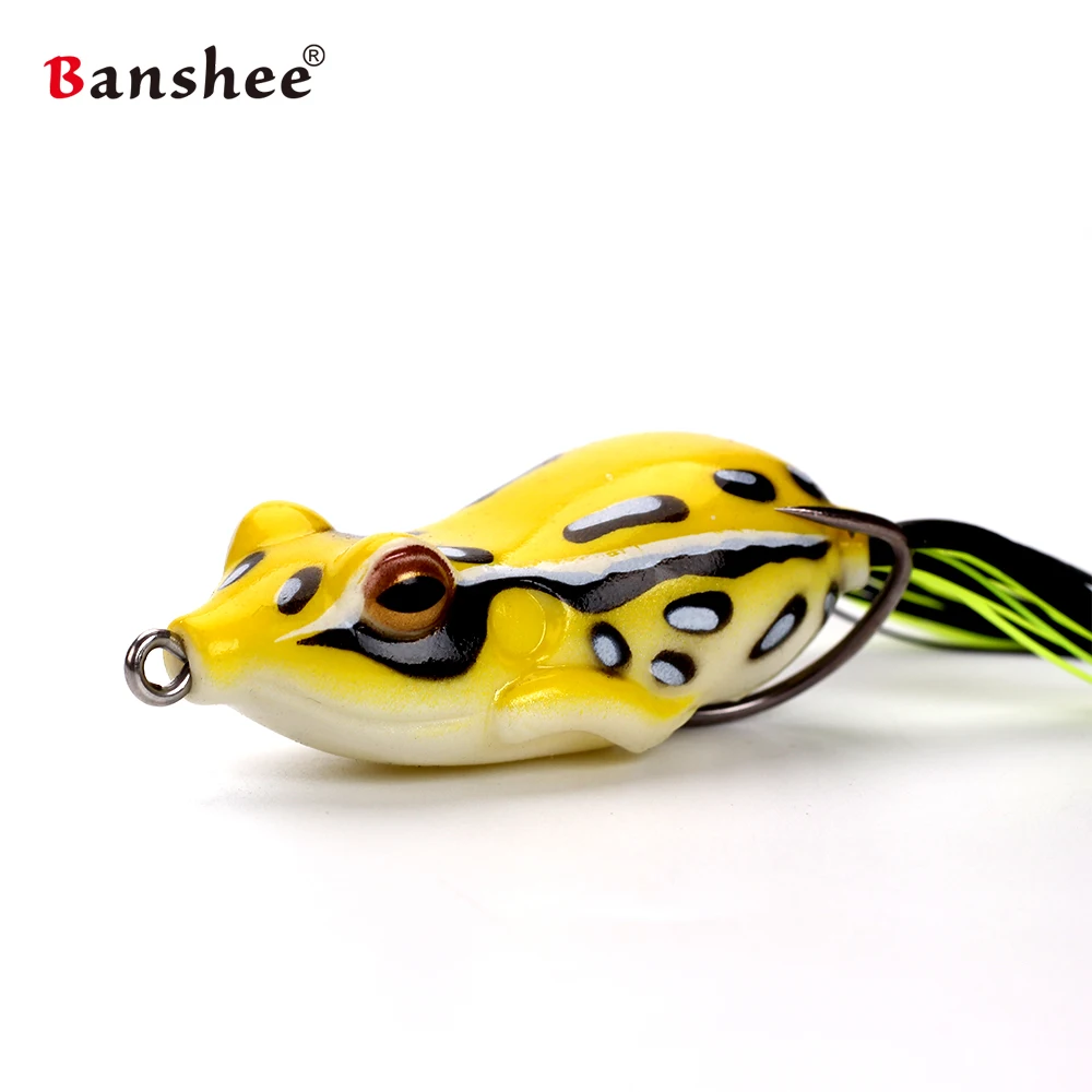 Banshee 15 г 60 мм Большая мягкая лягушка со змеиной головой/окуня Topwater Ray лягушки