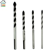 4 pcs Glass Ceramic Tile Drill Bits Set 3 4 5 6mm Porcelain Spear Head Marble Wall Triangle Core Drilling