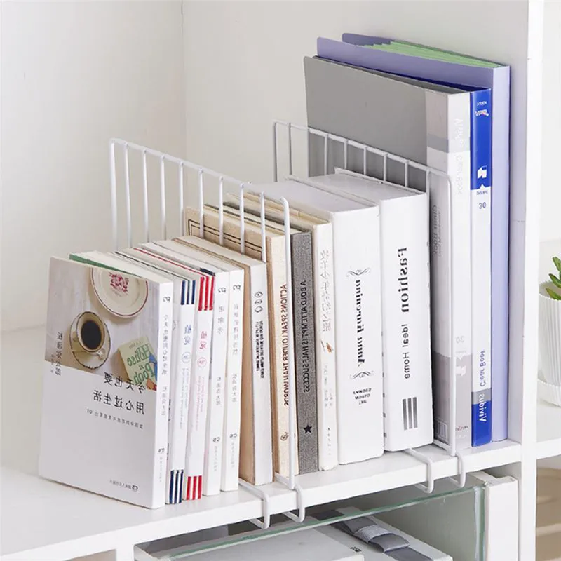 

Creative Wardrobe Partition Holder Rack Desktop Vertical Divider Multi-Layer Nail-Free Baffle Storage Shelf