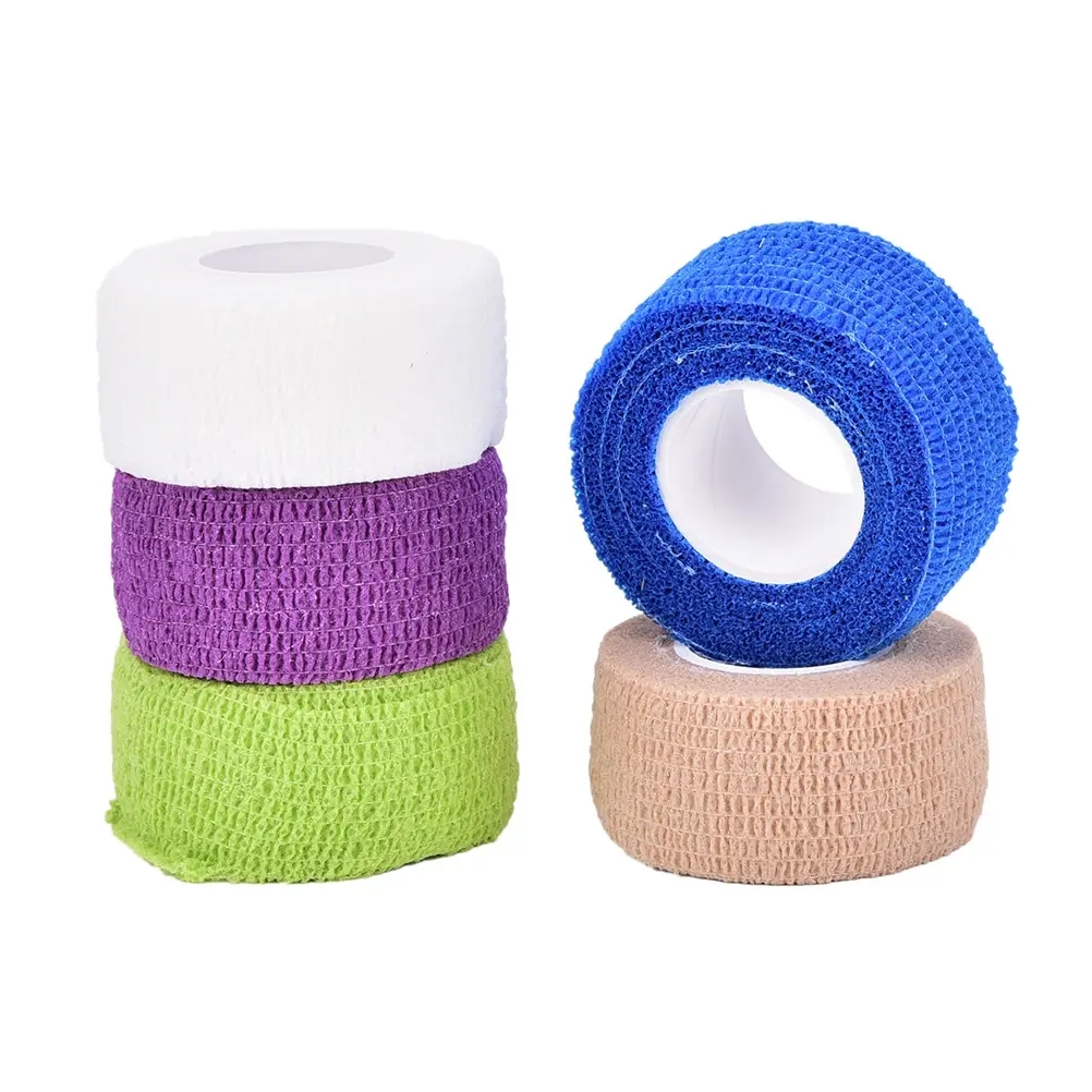 4.5M*2.5CM Non Woven Fabric Self Adhering Bandage Wraps Elastic