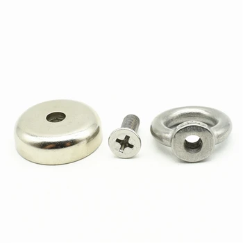 

2pc Salvage Magnet Neodymium Recovery Searching Strong Power Metal Detector Pot Treasure Hunting Underwater Fishing Imanes