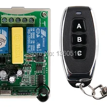 AC220V 2 Channe RF беспроводной пульт дистанционного управления Переключатель системы, 1X передатчик+ 1 приемник, трубчатый мотор Гаража двери жалюзи окна