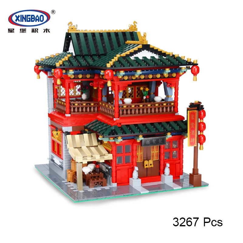 

Xingbao 01002 Beautiful Tavern MOC Creative Series Legoing Children's Educational Building Blocks Bricks 3267 Pcs