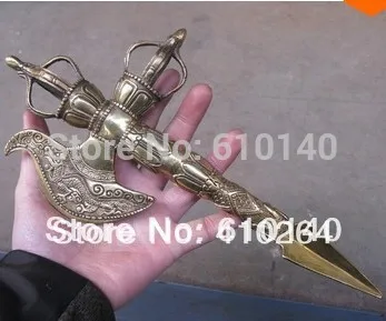 

Tools used in Buddhism Dragon ax Buddha statue