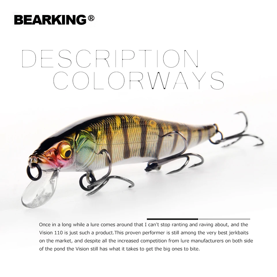 Bearking бренд W01 жесткие рыболовные приманки гольян 11 см 14 г качественные приманки воблеры для глубокого дайвинга рыболовные снасти