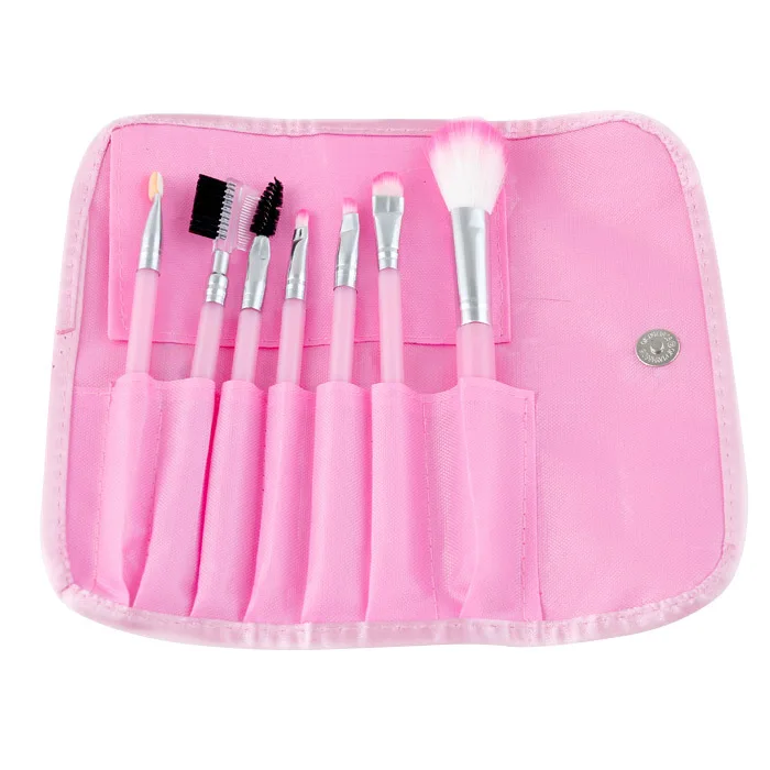 Ange Aile 7 шт./компл. Профессиональный набор кистей для макияжа инструменты набор туалетных принадлежностей Шерсть брендовый набор кистей для макияжа Чехол - Handle Color: pink