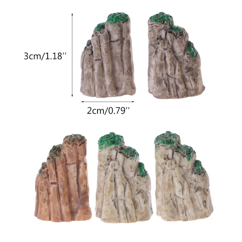 5 шт. мини Mountain украшения для бонсай Фея для сада, ландшафтный дизайн смола декоративные