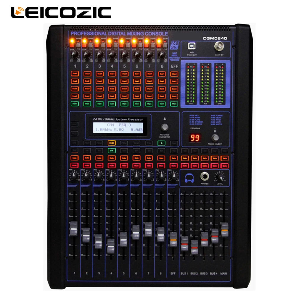 Leicozic 8 channel digital mixers professional digital mixing console