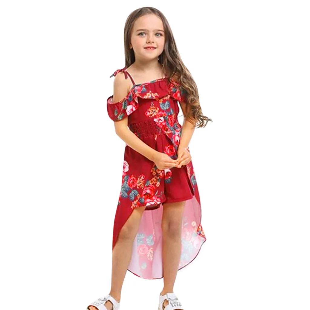 

Focusnorm Toddler Baby Girls Clothing Set Off Shoulder Floral Print Ruffles Pantskirt Dresses Outfits Sets Drop Shipping