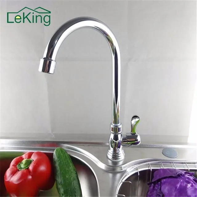 Best Price Swan Design Brass Classic kitchen faucet Plating process swivel Basin faucet 360 degree rotation Kit Faucet Water Tap