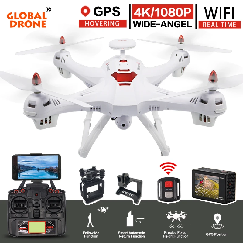 Global Drone X183 RC GPS Drone with Camera 4K 1080P Wide-Angle HD Professional WIFI FPV Quadcopter Helicopter VS SYMA X8 X8PRO