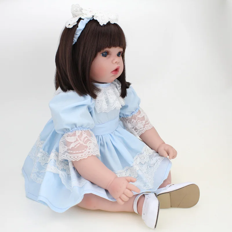 Billige 50 cm 20 zoll Öffnen mund silikon Beliebte kinder prinzessin mädchen puppe mode reborn puppen Spielzeug für mädchen Geburtstag Geschenk bonecas