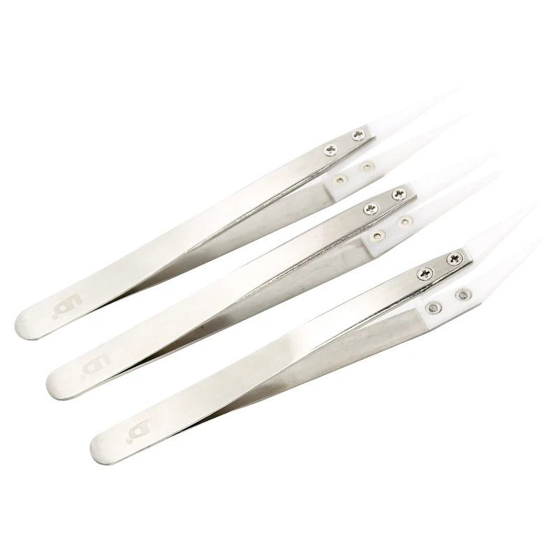 100 Original Youde UD Ceramic Tweezers Flat/Curve type Tweezers Heat