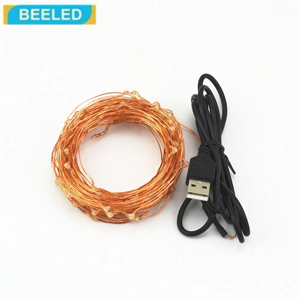 Светодиодная лента с питанием от USB гибкий медный провод освещения 10 м 100