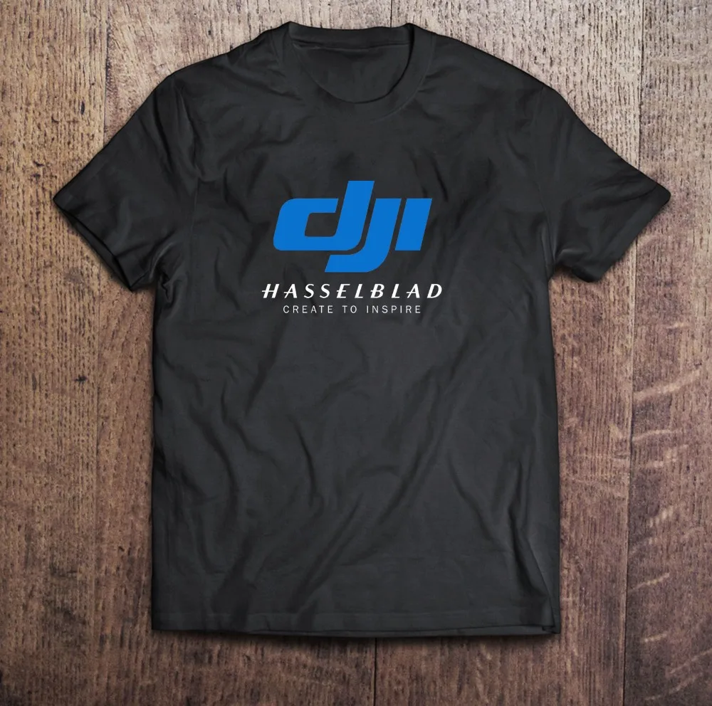 

2019 New Arrival Men T Shirt New Black T-shirt DJI Hasselblad Camera Drones Photography Mens Tshirt S to 3XL Tee shirt printing